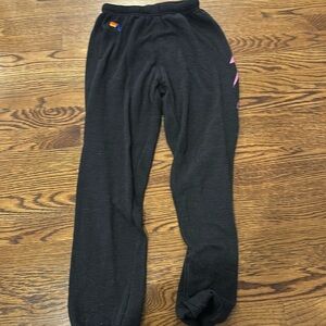 black aviator nation sweatpants.